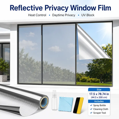 Black Reflective 1-Way Mirror Window Privacy Film