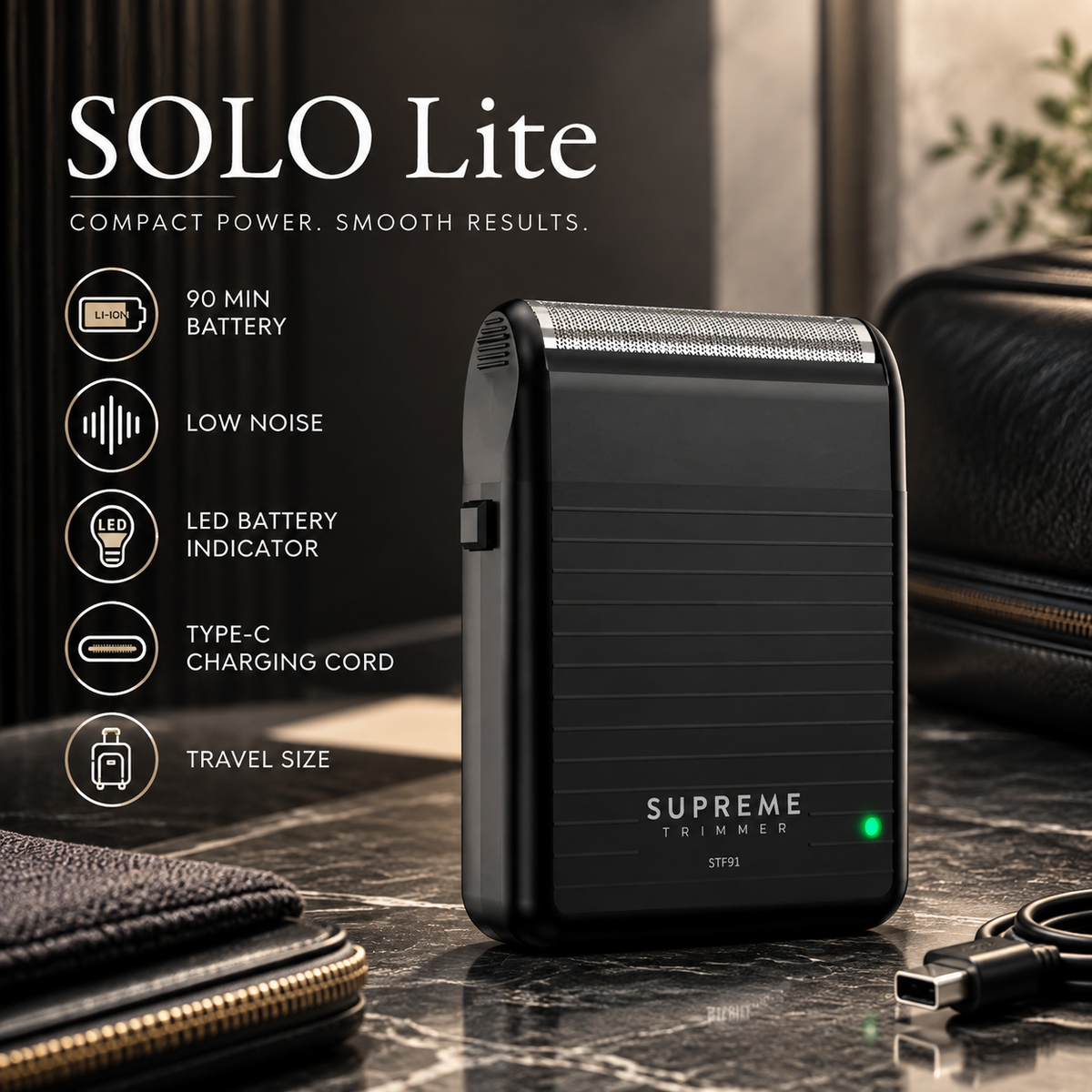 Solo Lite STF91 Men's Mini Electric Stubble Foil Shaver