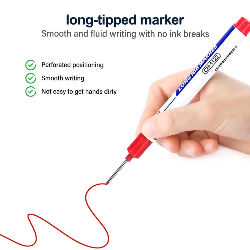 20mm Deep-Hole Marker Pen with Long Metal Tip