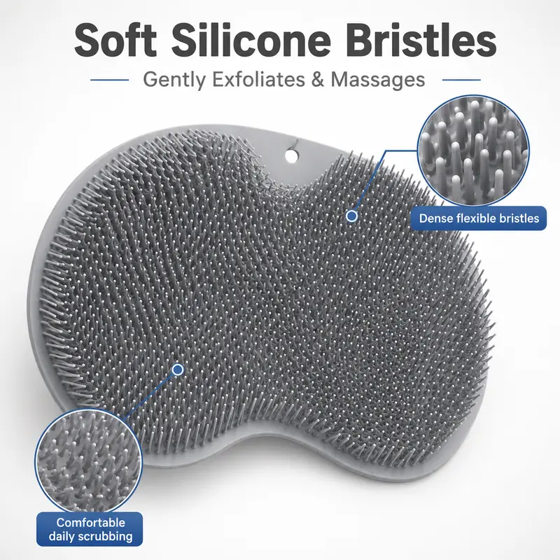 Hands-Free Shower Foot & Back Scrubber Mats