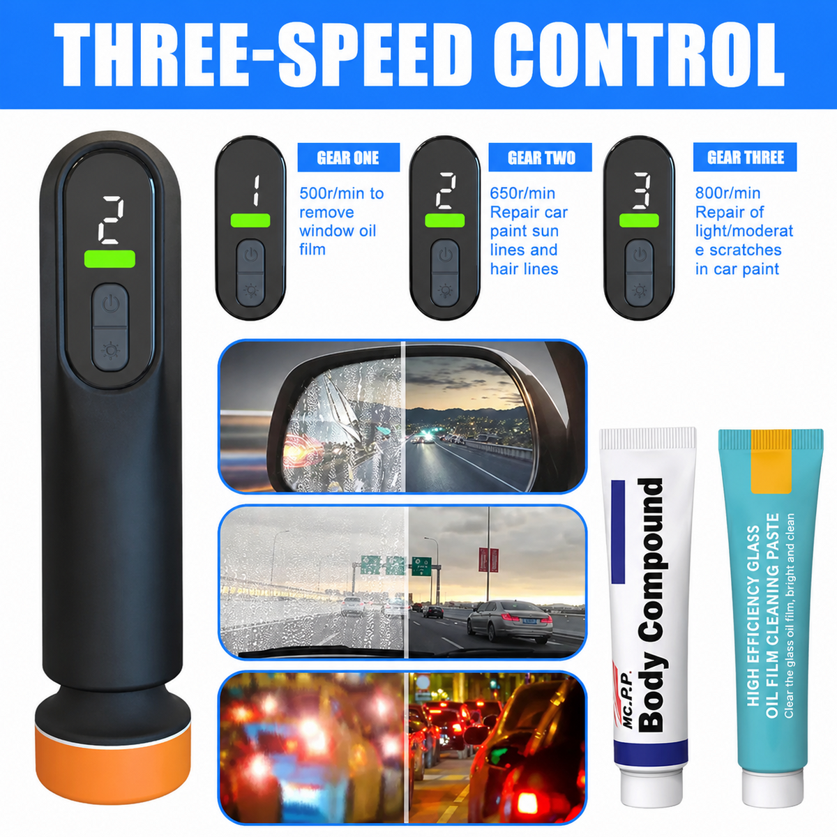 Cordless Car 12000RPM Polisher & Waxer