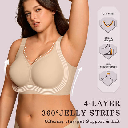Comfortable Wireless Full Coverage Jelly Smoothing Bra