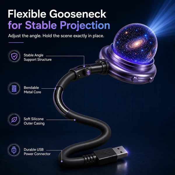 5D Holographic Night Light Projector