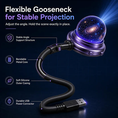5D Holographic Night Light Projector