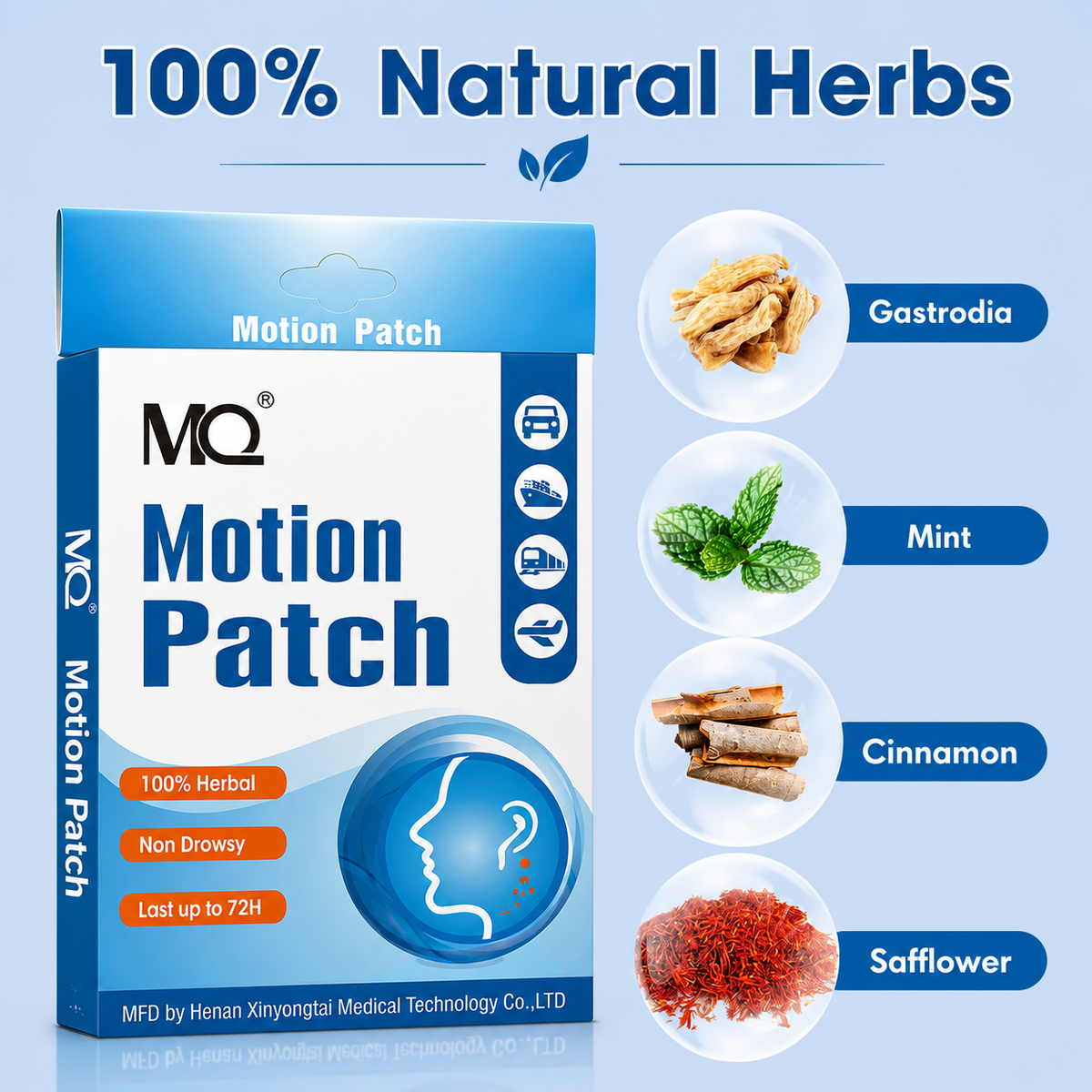 10 Pcs Motion Sickness Patch Non-Drowsy