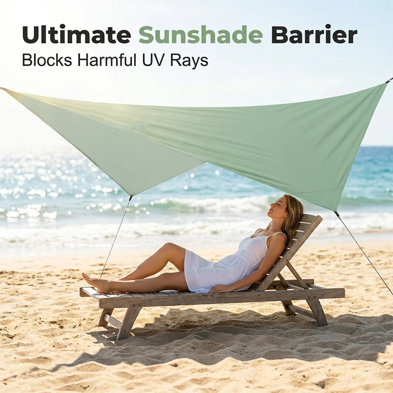 Beach Canopy Sunshade – Lightweight UV & Rain Protection