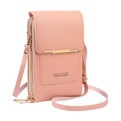 Women Touchscreen Clear Window Crossbody Phone Wallet