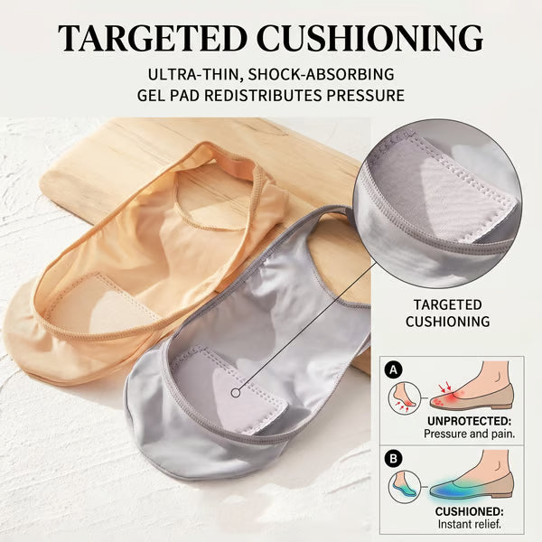 5Pcs Women's Ice Silk No Show Ultra-Thin Liners — Invisible Comfort for Every Shoe