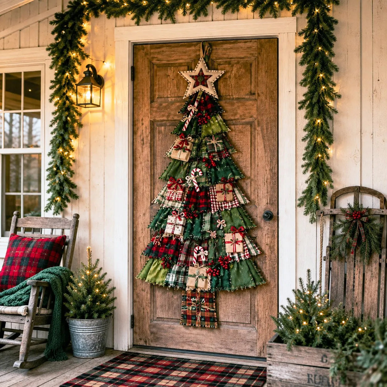 DIY Christmas Tree Door Hanging Kit – Oversized Patchwork Craft