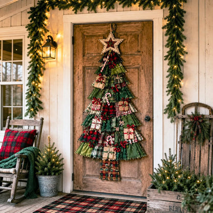 DIY Christmas Tree Door Hanging Kit – Oversized Patchwork Craft