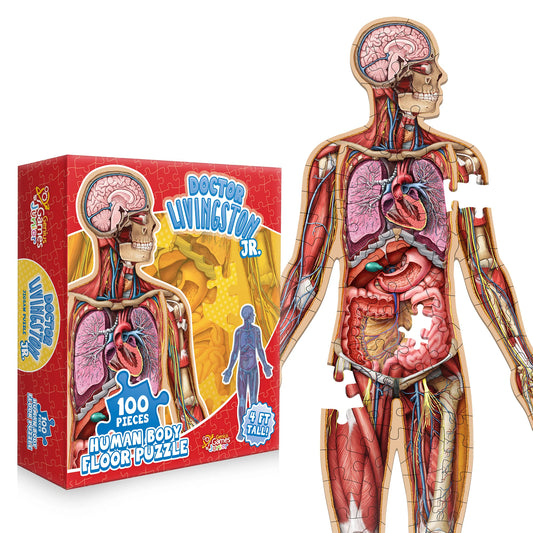 Kids 100-Piece Human Body Floor Puzzle – 4ft Anatomy Learning Puzzle