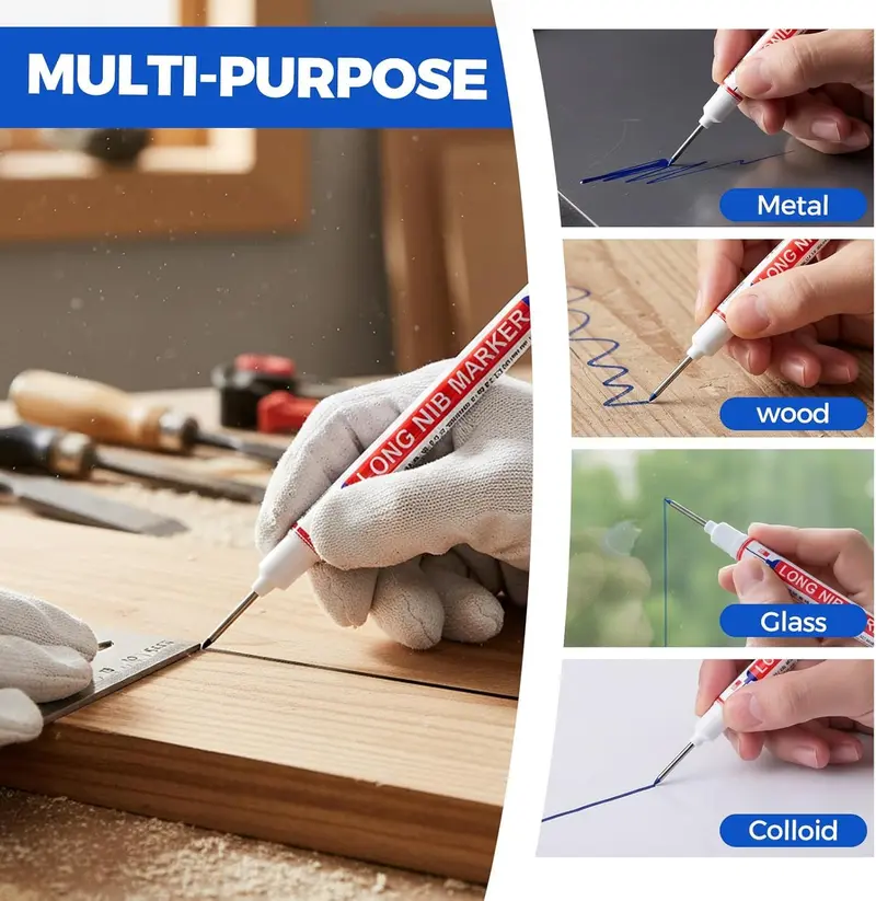 20mm Deep-Hole Marker Pen with Long Metal Tip