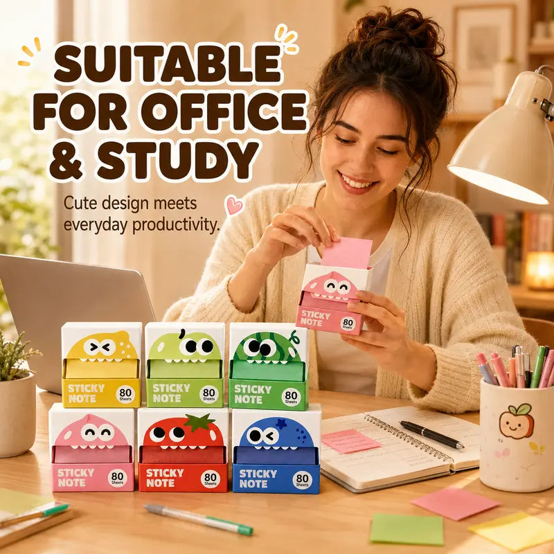 6-Pack Transparent Pull-Out Sticky Notes