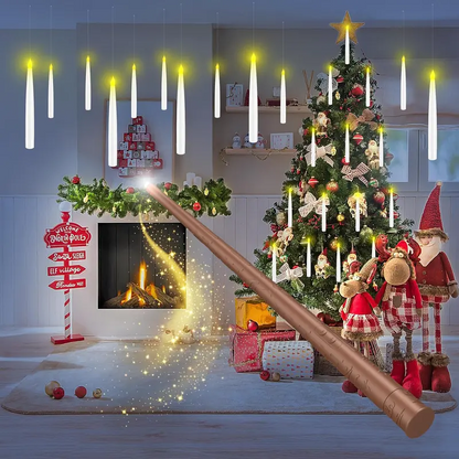 Flameless Candles with Magic Wand Remote for Christmas & Halloween Decor