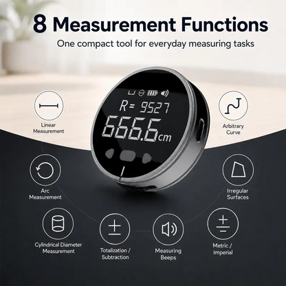 Portable Electronic Rolling Ruler with LCD Display