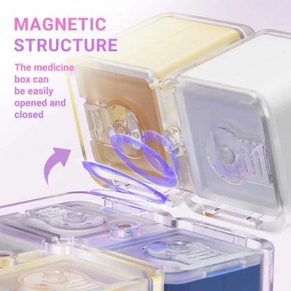Pastel Macaron Multicolor Magic Cube Pill Storage Box