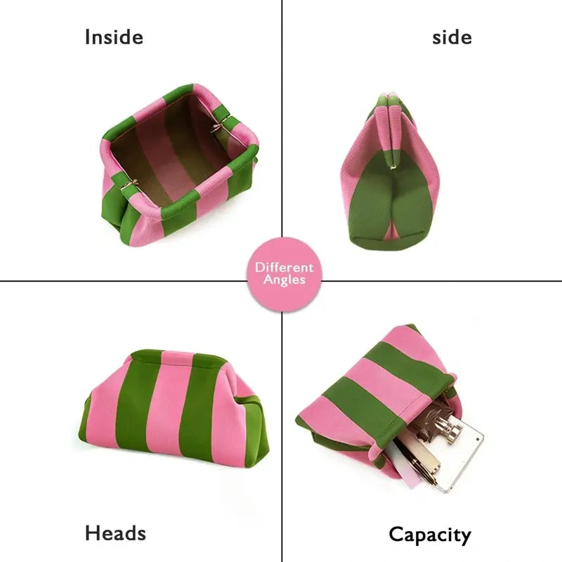 Women's Knitted Striped Cloud Bag