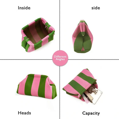Women's Knitted Striped Cloud Bag
