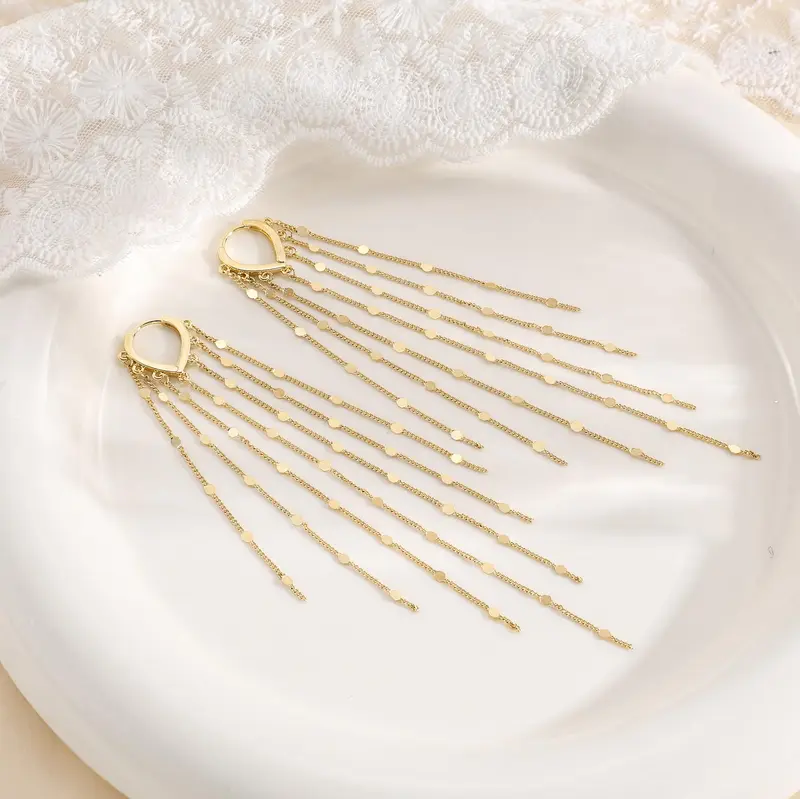 Long Tassel Dangle Drop Earrings for Woman