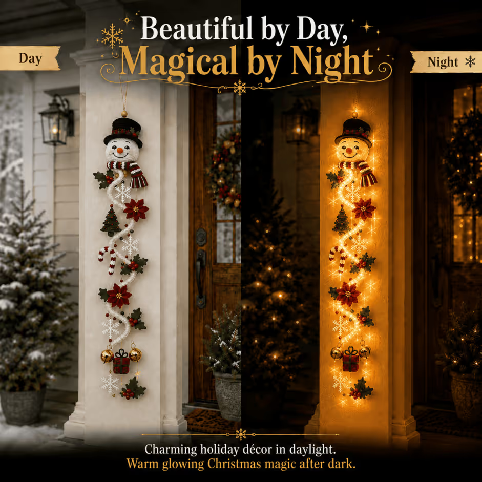 Glowing Christmas Door Hanger|6 Festive Lighted Designs with Warm Glow
