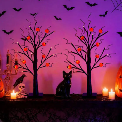 24-Inch Halloween Black Horror Tree Lights