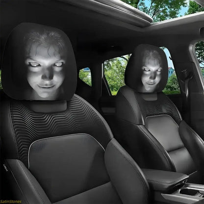 🔥2 PCS Red Devil’s Eye Car Headrest Covers – Gothic Interior Upgrade