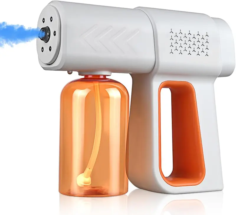 Professional Handheld Wireless Fogger-380ml Nano Sprayer Gun with Blue Light
