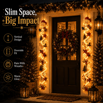 Glowing Christmas Door Hanger|6 Festive Lighted Designs with Warm Glow