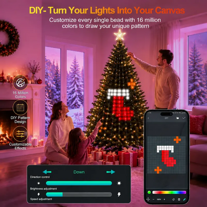 Smart Christmas Tree Lights -Color-Changing Light String with Remote and APP Control