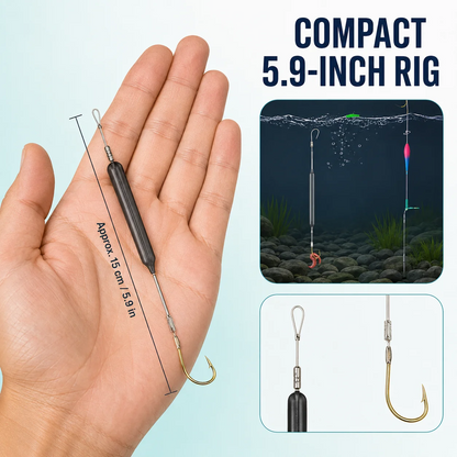 Pre-Tied Off Bottom Fishing Rig | Anti-Snag Floating Bottom Hook Leaders