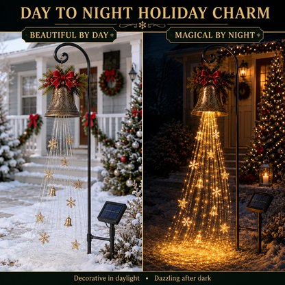 Christmas Bell Cascade Solar Yard Light