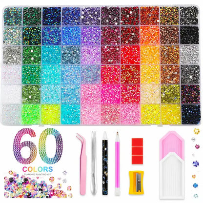 40000Pcs DIY Jelly Rhinestones synthetic beads With Kit for Bedazzling