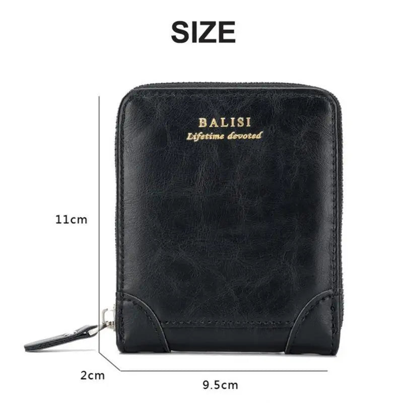 Secure Zipper Around Bifold Wallet for Mens