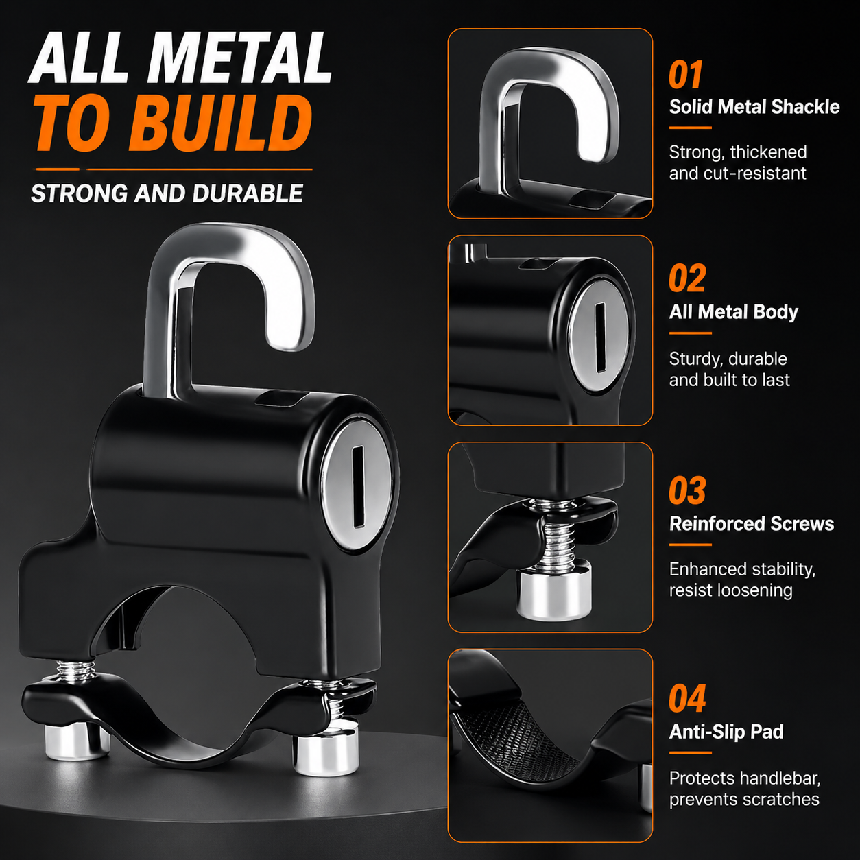Functional Anti-theft Helmet Lock Set