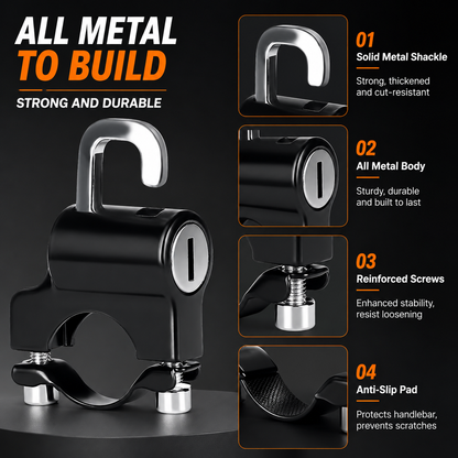 Functional Anti-theft Helmet Lock Set