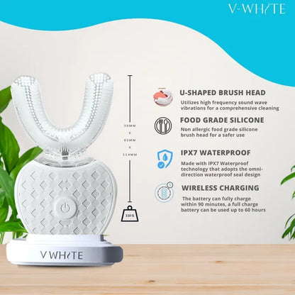 Adults Auto Ultrasonic U-Shaped Toothbrush