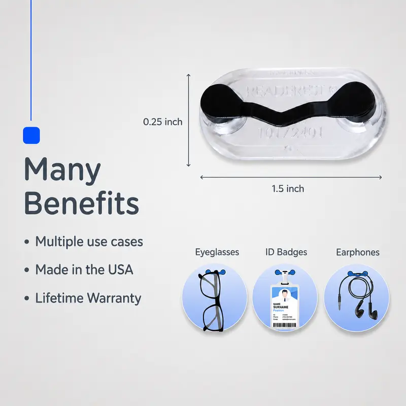 2 Pack Magnetic Glasses Holder - Premium Strength Magnetic Hold