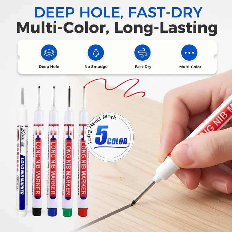 20mm Deep-Hole Marker Pen with Long Metal Tip