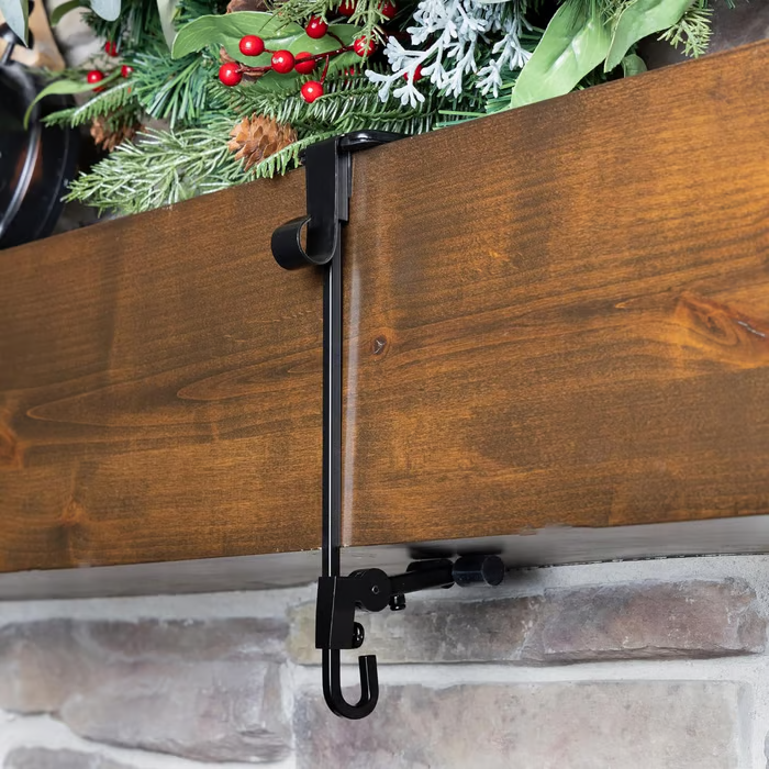 Adjustable Mantel Hook|No-Drill Fireplace Garland Hangers for Mantel