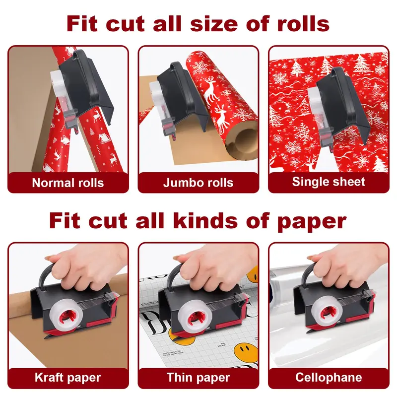 Wrapping Paper Cutter and Tape Dispenser