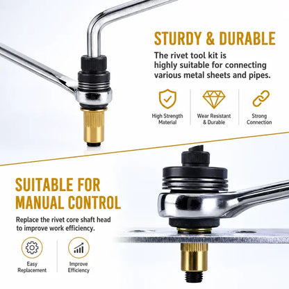 Manual Riveter Rivnuts Tool Accessory for Automotive Repair