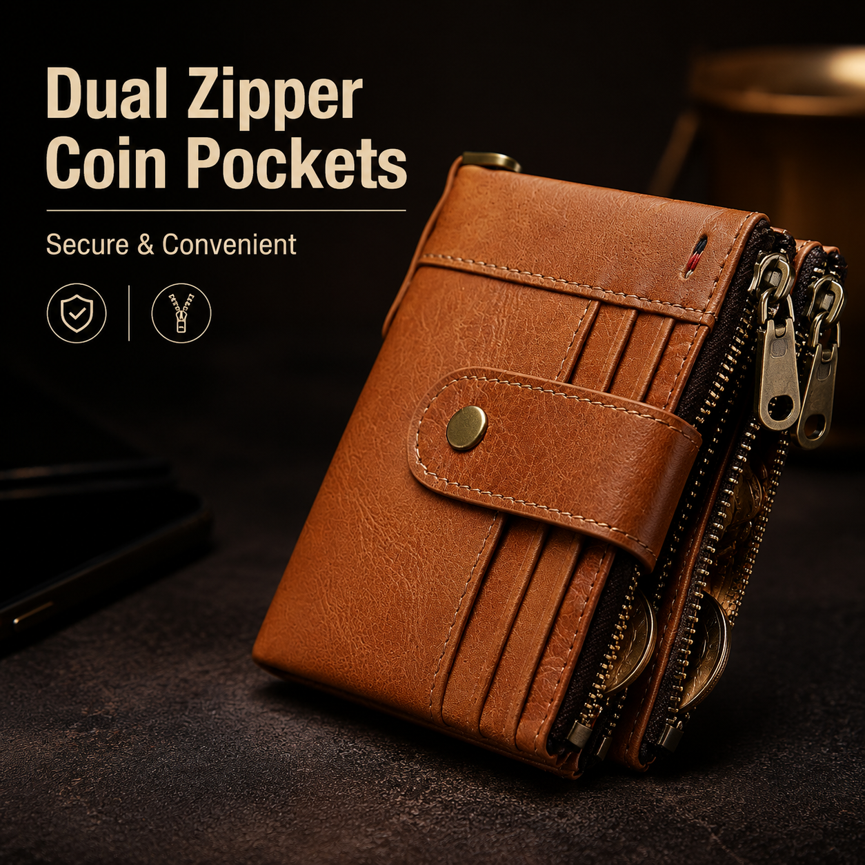 Rfid Blocking Genuine Leather Wallet