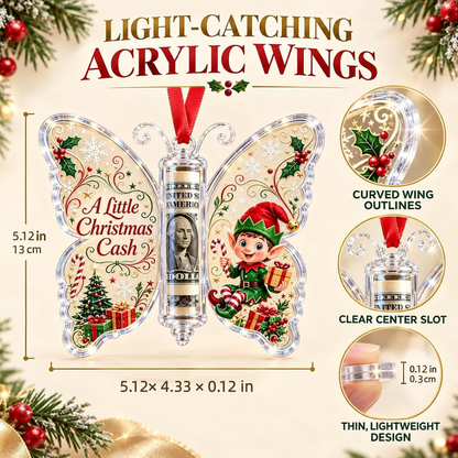 Christmas Cash Gift Ornament – Butterfly Money Holder Set