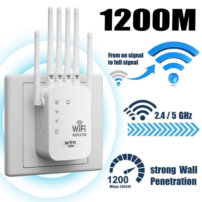 Dual-Band WiFi Range Extender - Stay Connected Everywhere!
