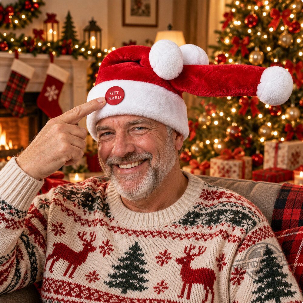 Funny Santa Cockyhat with Interactive Get Hard Button