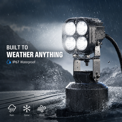 NightHawk M2 Vehicle-Mounted LED Spot Light – Scan More Ground, Extreme Brightness