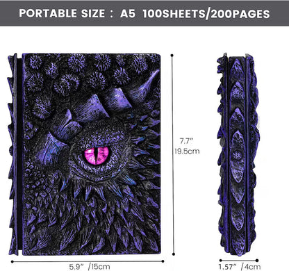 Embossed Fantasy Diary– Horror Gothic A5 Resin Journal