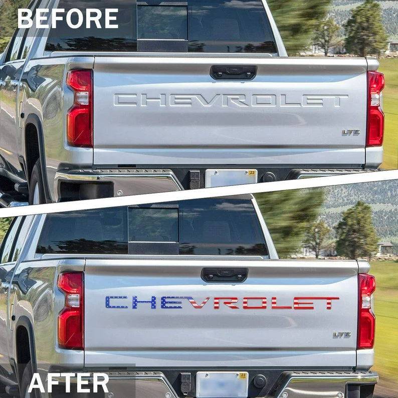 3D Raised Tailgate Letters – Premium ABS Overlay Trim Stickers