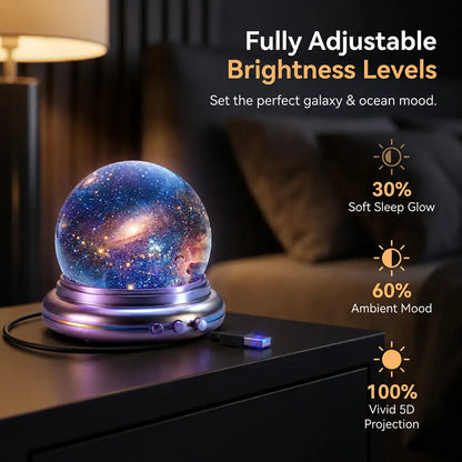 5D Holographic Night Light Projector