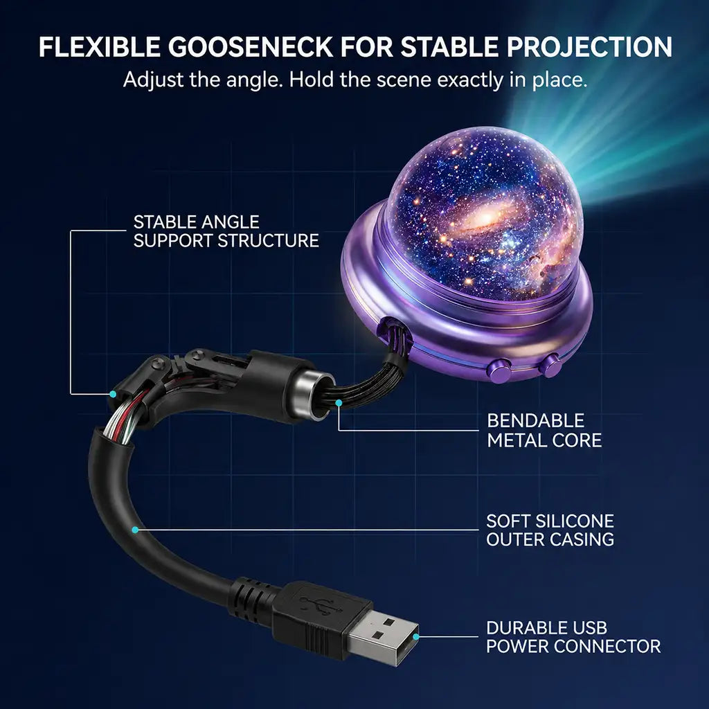 5D Holographic Night Light Projector